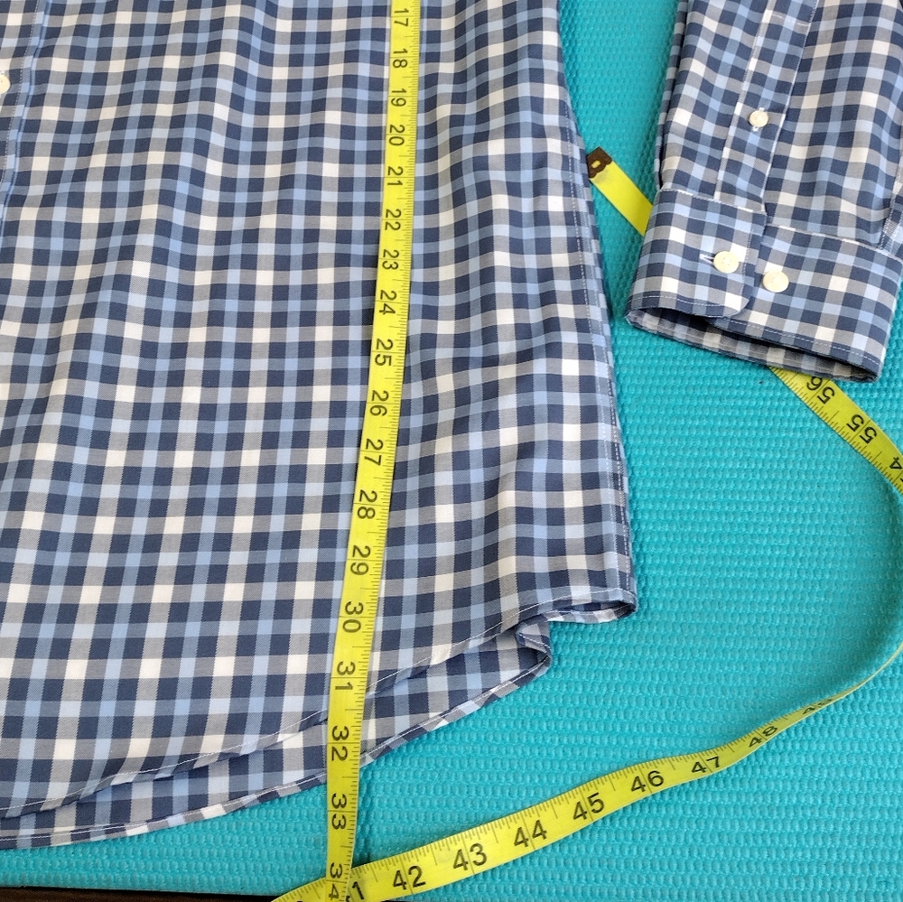 Kirkland Signature Men's Long Sleeve Plaid Button Up Shirt Blue - Size XL - Picture 6 of 6